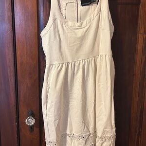 Cynthia Rowley Cream Dress with Lace Detail